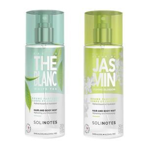 Solinotes Duo Hair & Body Mist - The Blanc & Jasmine Blossom - 8.45 fl oz x 2